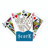 Crni bijeli barokni umjetnički lion štit uzorak uzorak poker igračke kartice INDE IGRE