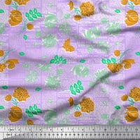 Soimoi Green Pamuk Tkaninski tkaninski tkanini i krizantemum cvjetni ispis tkanina od dvorišta široko