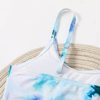 Slatki kupaći kostimi za teen Girls kupaći kostimi Sportski uzorak uzorci visokog struka Bikini set