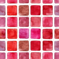 Tkanina od akvarelnih kvadrata - nijanse ružičaste