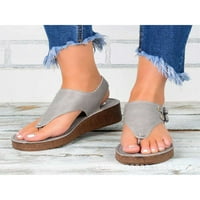 WAZSHOP WOMENS Comfort Perforirane sandale Wedge Flip Flops Dame Platform Cipele