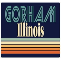 Gorham Illinois Vinil naljepnica za naljepnicu Retro dizajn