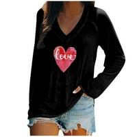 Valentinovo košulje za žene Žene Trendy Ležerni slobodni dan zaljubljenih Ispis pulover u pulover s