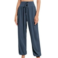 Lu's Chic ženske hlače za žene duge joge hlače teretana joga crtežnica labava spande Soft jogger pantalone