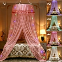 Eleaeleanor poliesterska mreža Hung Dome komarac neto krevet princeza dekor odgovara krevetu sa dva