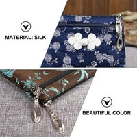 Zipper svilena torbica patentni zatvarač silk torbica kineski stil mali nakit poklon torba