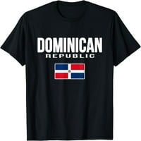 Dominikanska Republika zastava Republika Dominicana Suvenir Majica Crna mala