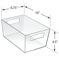 Azar prikazuje srednje organizatoru za skladištenje kante za kanti sa ručkom 10 W 6,75 D 4,5 , 4-pakovanje