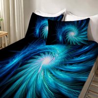 Opremljen set lima Luksuzni posteljinski set 3D plavi dizajn dizajna posteljina kućna prekrivača posteljina