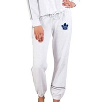 Ženski pojmovi Sport krem ​​siva Toronto javorov list privjesak francuski terry jogger hlače