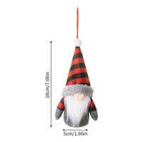 Kiskick Cozy Cysy Christmas Gnome Plish igračke ukras - sa LED svjetlom za viseći konop, stvorite atmosferu,