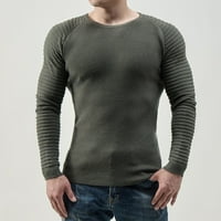 Jesenske košulje za muškarce Ležerne prilike pulover dugih rukava s dugim rukavima Slim Fit pleteni