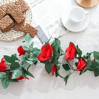 Umjetna cvijeća loze lažna ruža vijenac sa zelenilima za vjenčane bukete središnjim dijelovima aranžmane