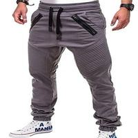 Glookwis muns sa džepovima harem hlače casual pantalone Lagane opremljene hlače visokog struka elastičnih