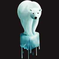 Polarni medvjed: globalno zagrijavanje muški ugljen Heather sivi grafički tee - Dizajn od strane ljudi