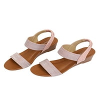 Daeful Womens Summer Sandal gležnja za klin sandale na plaži Ležerne cipele Haljina elastična traka