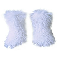 Rochimi Womens Fuzzy snežne čizme krznene zimske tople cipele plišane srednje teleće čizme dame bez
