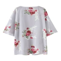 Ženski kardigan šifon kaputi otvoreni prednji boho vintage odjeća cvjetna print šal jakna labava ljetna