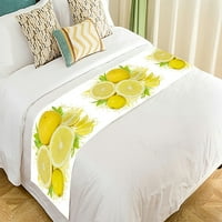 Žuti limuni grejpfruits zeleni listovi soka za krevet za spavanje posteljina od posteljine