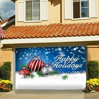 Multitrast Božićna fotografija Pozadina Holiday Garažna vrata Banner Zidni ukras unutarnje opreme za
