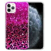 Meka TPU Clear Case Slim Cover za Apple iPhone Pro ma 6,5 ​​ , vruće ružičasto svjetlo blista s crnim