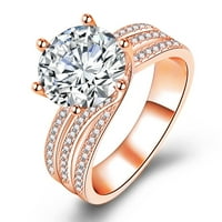Klizaly prstenovi, bijelo kameno prsten ručno izrađeno luksuzno rezan ženski angažman prsten vjenčani