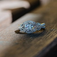 Prstenovi za žene Modni elegantni vintage listova od lišća Flower Branch Ring Dame Nakit