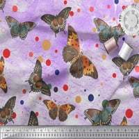 Soimoi Rayon tkanina točka i leptir dekor tkanina od tiskanog dvorišta široko