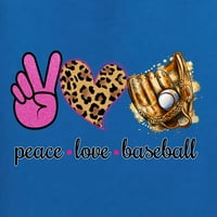 Mir ljubav bejzbol sportska majica dugih rukava, kraljevska, xx-velika