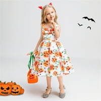 Dječje djevojke Halloween kostim haljina Ghost bundeva lubanje za ispisane maštovito odijelo Cosplay