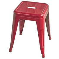 AMERIHOME set crvenih metalnih stolica za baru