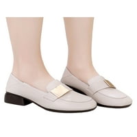 Oucaili Žene Loafers Udobne casual cipele klizanje na pumpama Prozračna cvrkuta cipela za cipele White