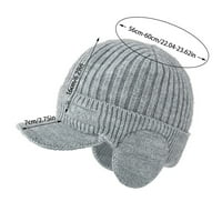 Puuawkoer elastični topli pleteni šešir zimski šešir mens zadebljani vuneni šešir na otvorenom toplom