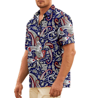 Muška havajska majica, grafički paisley modni dizajner Vintage Basic Unise Havajski stil tiskana košulja