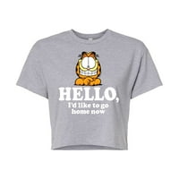 Garfield - Pozdrav Go Home sada - Juniors obrezana majica pamučne mješavine