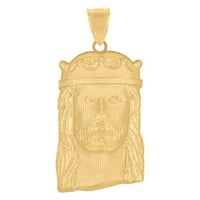 10k žuto zlato mens Isus religiozni šarm Privjesak ogrlica mjeri 53,9x široki nakit pokloni za muškarce
