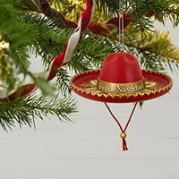 Hallmark Evensake Feliz Navidad Sombrero Glazbeni božićni ukrasi