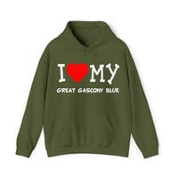 Ljubav Moj Great Gascony Plava pasmina pas grafički dukserice, Veličine S-5XL