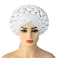 Modni afrički turban, oprema za kosu na glavi šešir, poklopac za kosu glava šal za glavu šal, čvor za