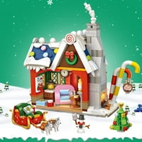 Božićna kuća za izgradnju, Santa's Posjet Blok igračaka, sjajan odmor za odmor Idea za božićnu scenu