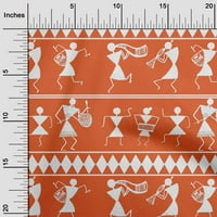 Onuone viskoze dres narančasti tkanini azijski cvjetni blok DIY odjeća za preciziranje tkanine Print
