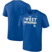 Muške fanatike marke Royal Los Angeles Dodgers NL West Division Champions ormariće Big & visoka majica