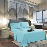 Elegantna udobnost Silky-Soft Series - 2-komadni jastučnici bez bora, standardne veličine, aqua plava
