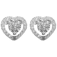 Heiheiup pune dijamantske naušnice Legura u obliku srčanog oblika, koprive djevojke hladne minđuše
