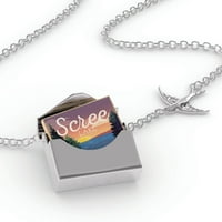 Ogrlica s ormarom Retro dizajna Scree Lake u srebrnom kovertu Neonblond