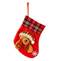 Heiheiup Velike čarape Candy Socks Božićni ukrasi Kućni odmor Božićni ukrasi za božićne zabave premaz