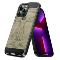 Capsule Case četkani futrola Kompatibilna s iPhone Pro MA [ShockOfund Texture Heavy Duty Crna futrola
