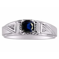 * Rylos klasični ovalni plavi safir i dijamantni prsten - septembar roštilj *