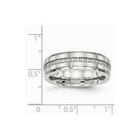 Čelik od nehrđajućeg čelika Veličina prstena od nehrđajućeg čelika: 9; za odrasle i tinejdžere; Za žene