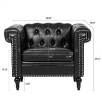 Moderna PU akcentna stolica Tapacirana za dnevne sobe za ruke, udobna stolica za jednu sofu, guste ručne